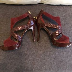 Guess maroon high heels